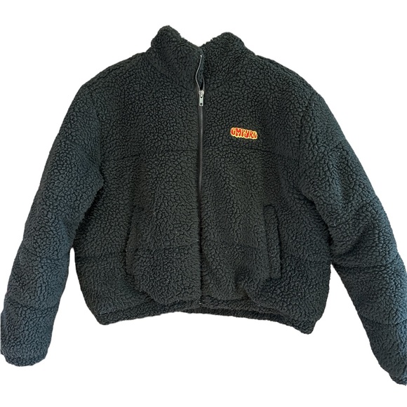Empyre Black Sherpa Puffer Jacket - Picture 1 of 9